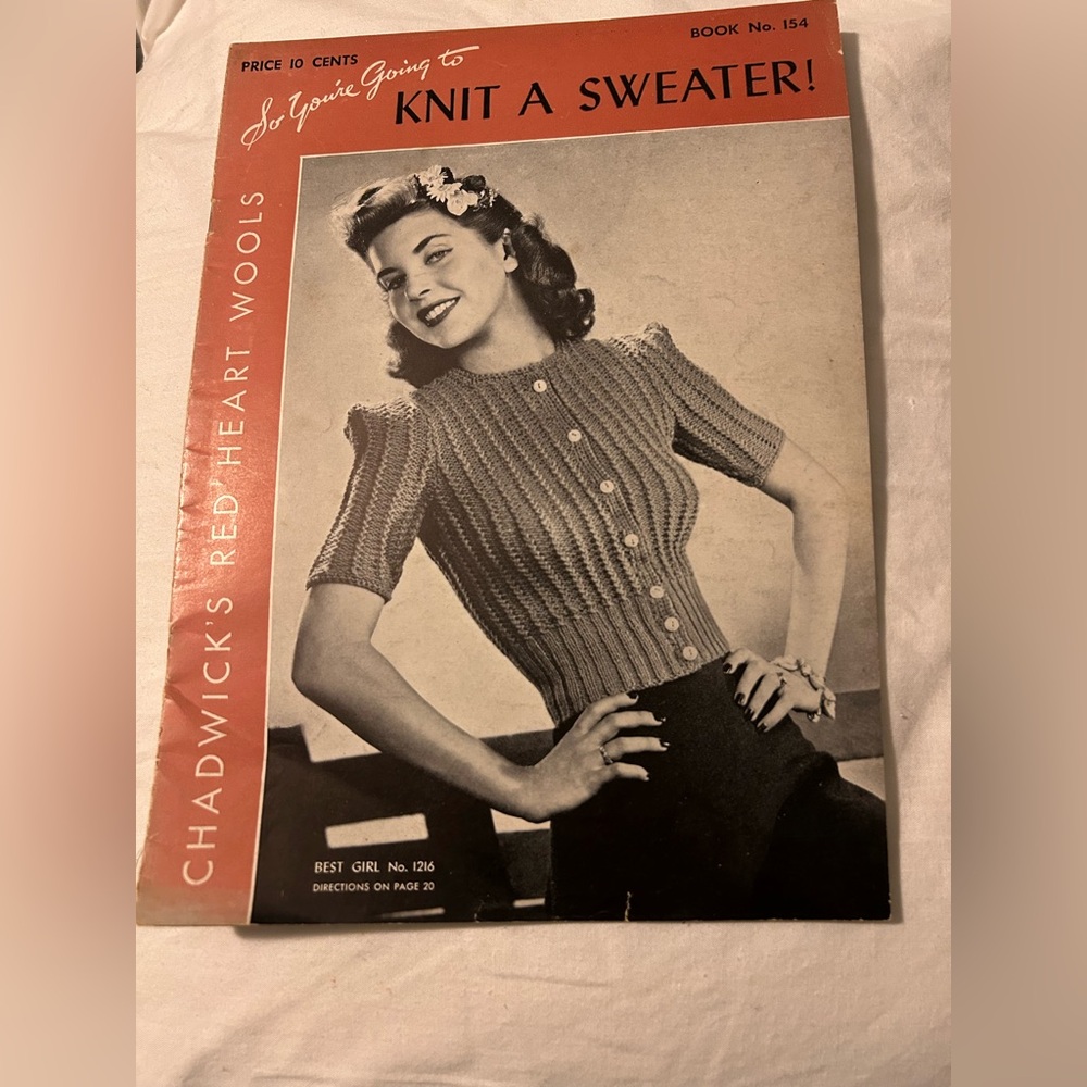 Vintage knitting instruction book. Lots of photos. 24 pages. Good condition.